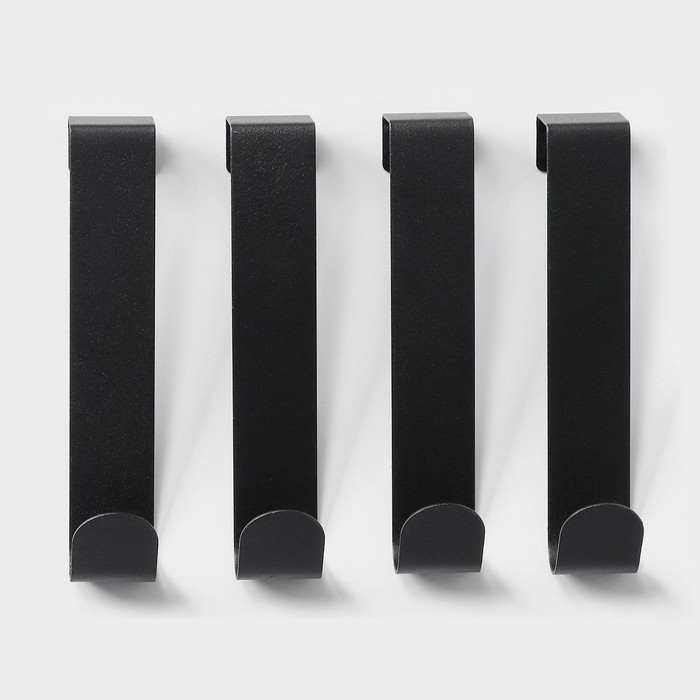 Крючки надверные SAVANNA Black Loft, 4 шт, металл, 3×12×2,2, цвет чёрный