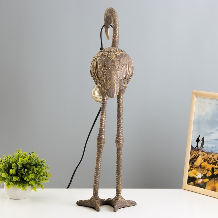 Настольная лампа Настольная лампа "Фламинго" Е27 40Вт золото 41,5х41,5х66,5 см RISALUX