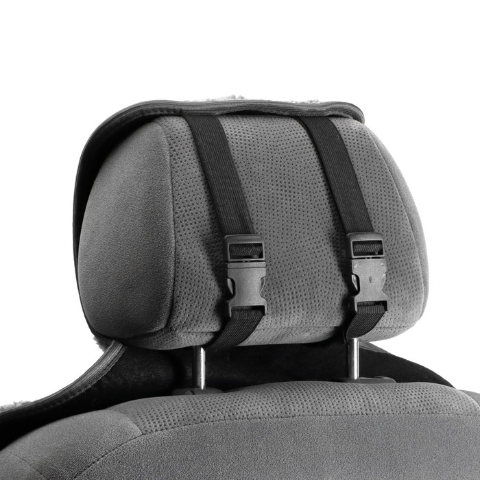 Накидка на сиденье, натуральная шерсть, 145х55 см, серая