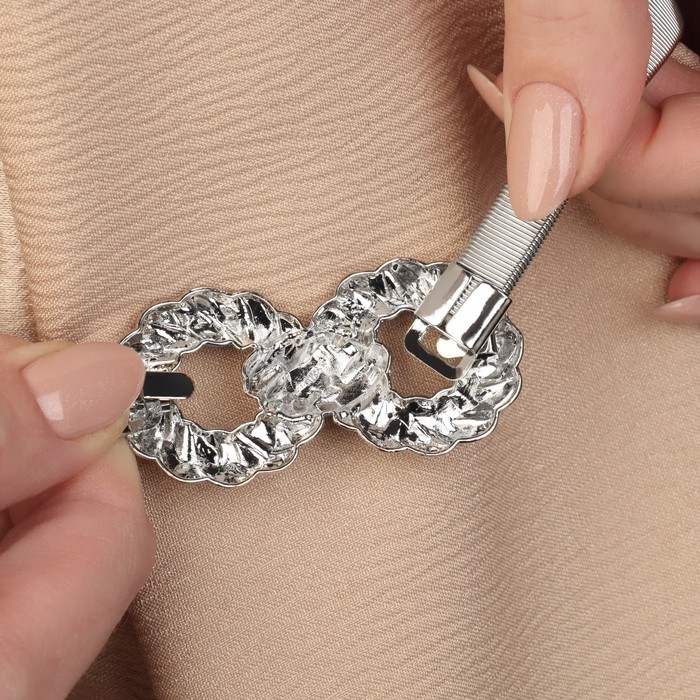 Подхват для штор «Бесконечность», 6 × 3 см, 23,5 см, цвет серебряный Подхват для штор «Бесконечность», 6 × 3 см, 23,5 см, цвет серебряный