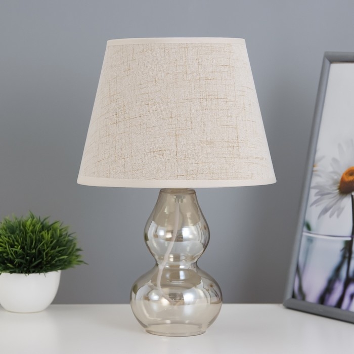 Настольная лампа Настольная лампа "Бабена" Е27 40Вт бежевый 21х21х33см RISALUX