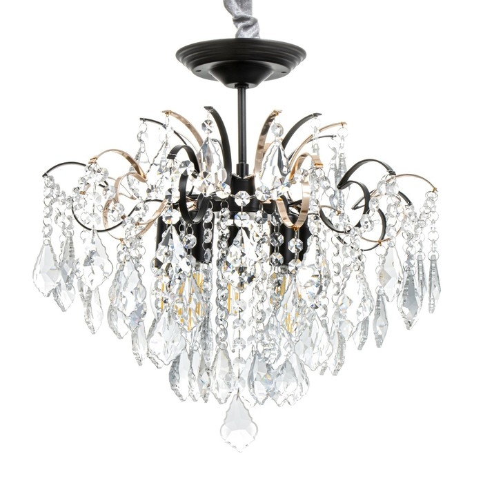 Люстра Люстра "Далила" 5хЕ14 40Вт черный золото 40х40х39см BayerLux