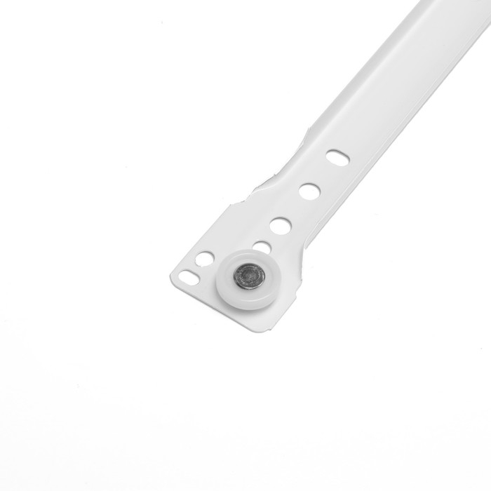 Роликовые направляющие ТУНДРА, L=400 мм, толщина 0,8 мм, белые, 2 шт.