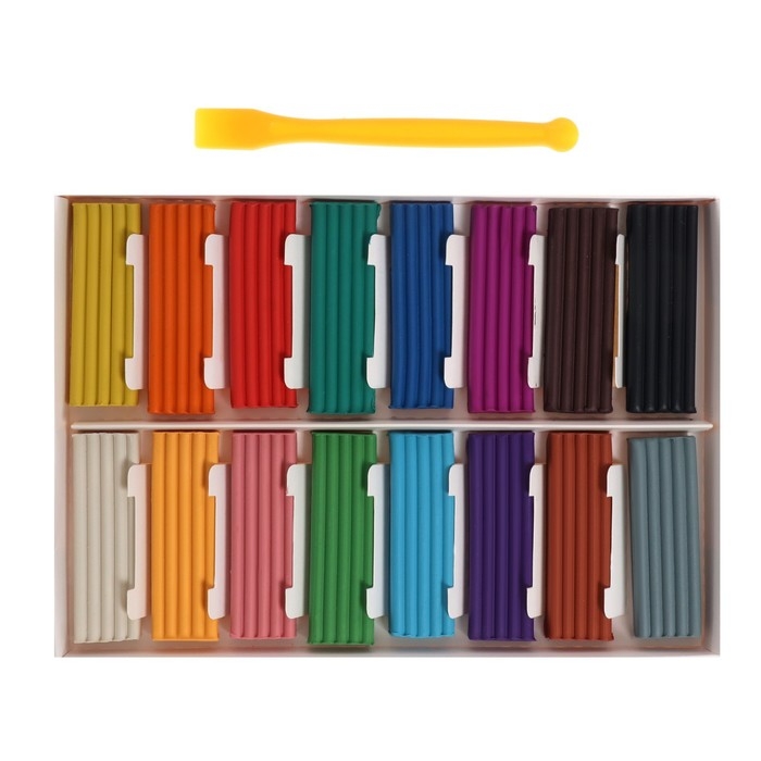 Пластилин 16 цветов 240 г Пластилин 16 цветов 240 г "Каляка-Маляка", со стеком