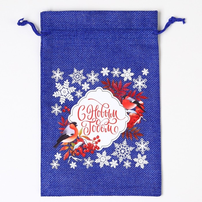 Мешок с термонаклейкой «Рябина на снегу», 16 х 24 см +/- 1.5 см, Новый год