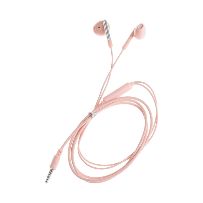 Наушники R-8, проводные, вкладыши, микрофон, 1 м, Jack 3.5 мм, розовые Наушники R-8, проводные, вкладыши, микрофон, 1 м, Jack 3.5 мм, розовые