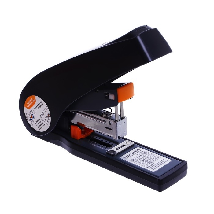 Степлер №24/6,23/13, до 100 листов, BRAUBERG Leistung, энергосберегающий