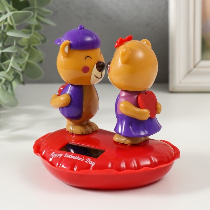 Маятник пластик от солнечной батареи Маятник пластик от солнечной батареи "Поцелуйчик. Медвежата" 9х11,8х11 см