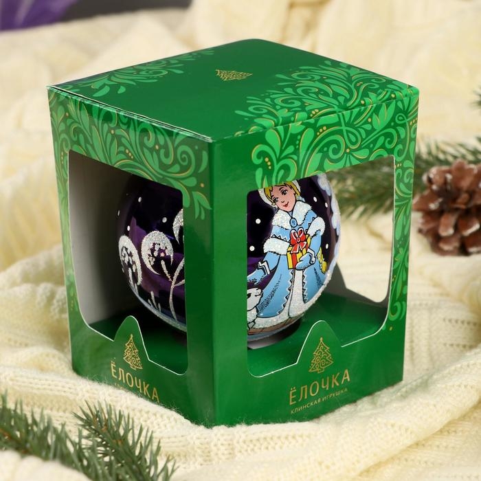 Новогодний шар Новогодний шар "Любава" 8,5 см микс