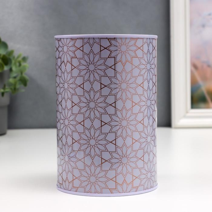 Копилка металл банка Копилка металл банка "Золотые узоры на белом" МИКС 15х10х10 см