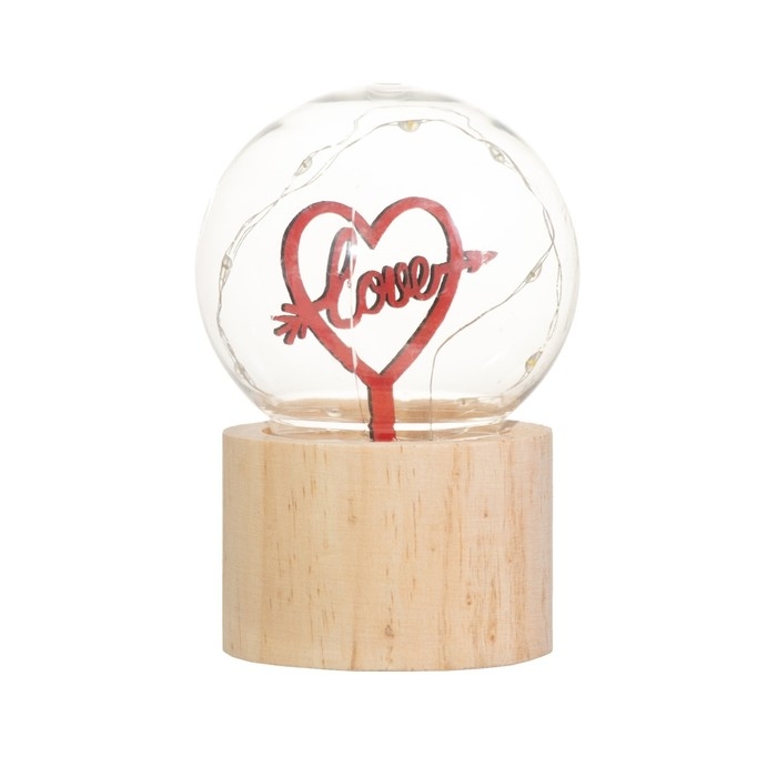 Ночник «Шар-влюбленное сердце» LED 3хAG10 шар 8см 6,5х6,5х11,5см Ночник «Шар-влюбленное сердце» LED 3хAG10 шар 8см 6,5х6,5х11,5см