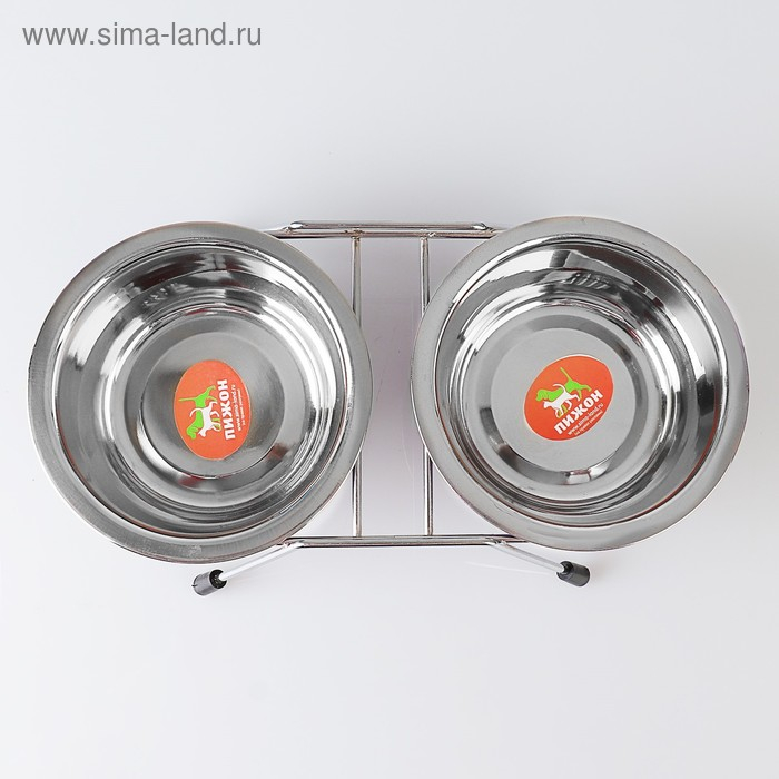 Набор из 2 цветных мисок на подставке, 2 х 350 мл Набор из 2 цветных мисок на подставке, 2 х 350 мл