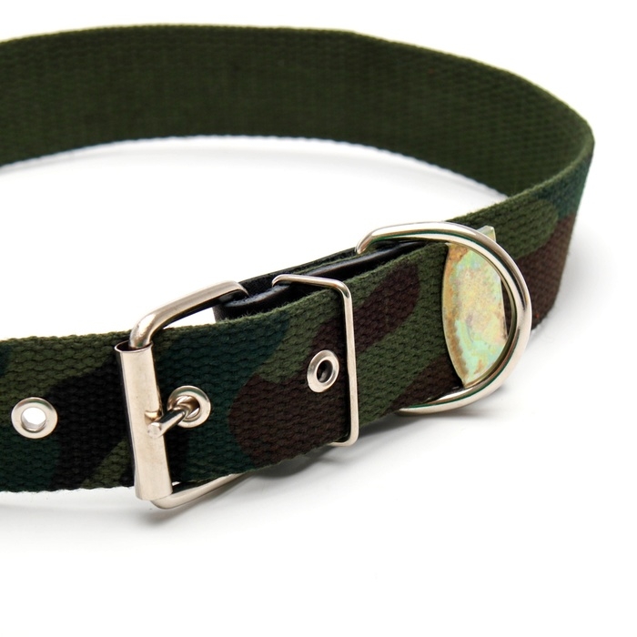 Ошейник брезентовый однослойный Ошейник брезентовый однослойный "Камуфляж", 72 х 3,5 см, ОШ 45-60 см