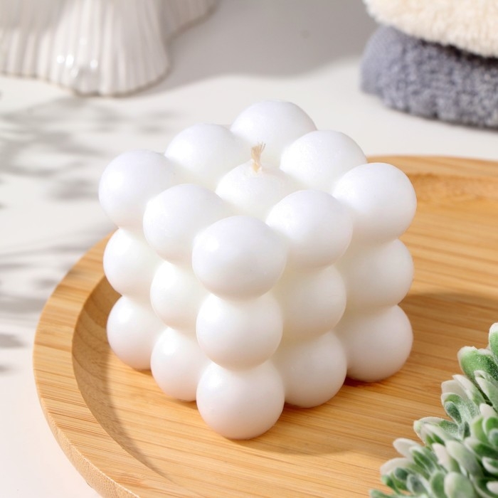 Свеча фигурная  Свеча фигурная "Бабл", аромат кокос, белая