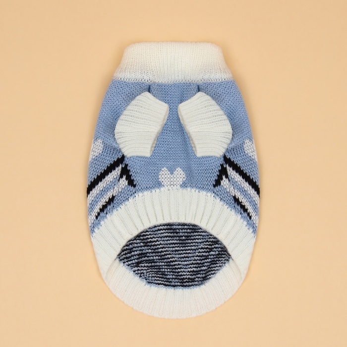 Свитер  Свитер "Волна", M (ДС 26, ОШ 26, ОГ 28-46 см), голубой