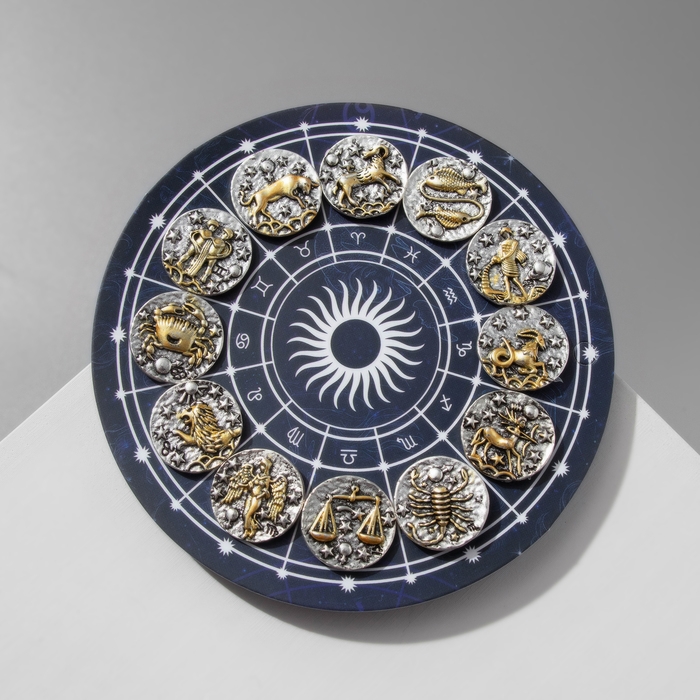 Значок Значок "Знаки зодиака" ассорти, золото в серебре