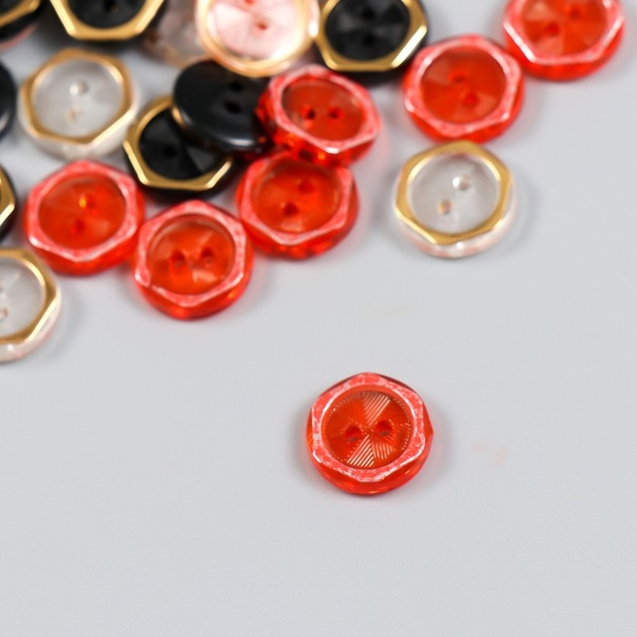 Пуговицы пластик для творчества на ножке Пуговицы пластик для творчества на ножке "С жемчужинкой" цветная МИКС набор 30 шт 1,2х1,2 см 94135