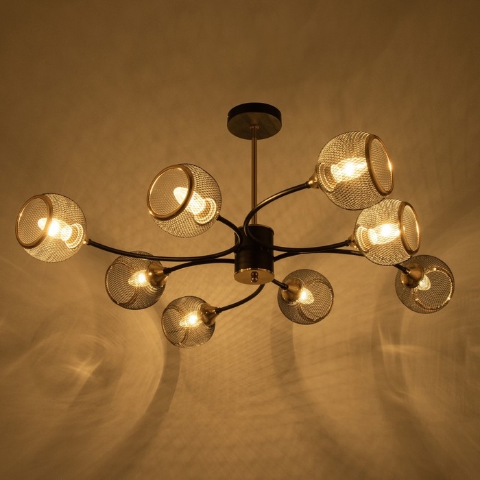 Люстра Люстра "Круэлла" 8хЕ27 40Вт черный 95х95х43см BayerLux