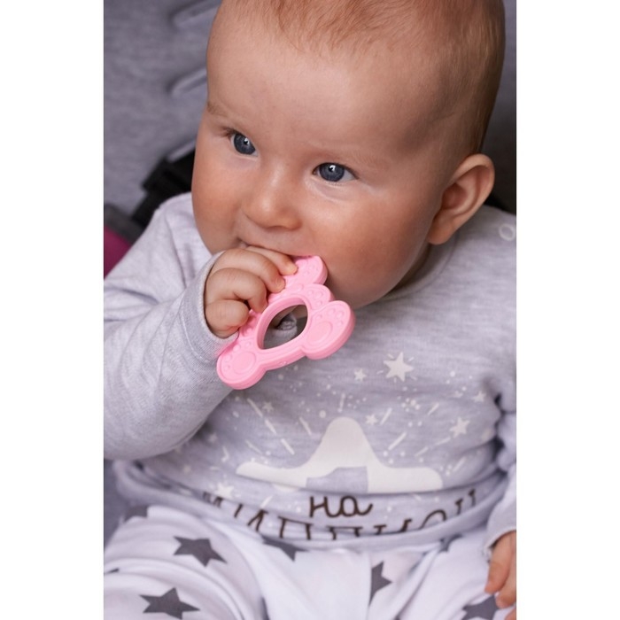 Прорезыватель силиконовый «Зайка», цвет МИКС, КНОПА Прорезыватель силиконовый «Зайка», цвет МИКС, КНОПА