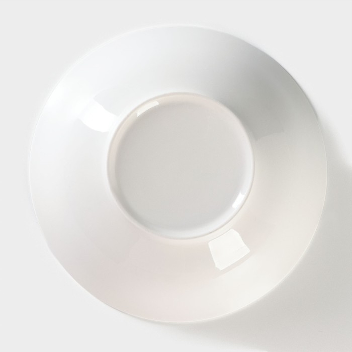 Тарелка фарфоровая суповая «Аврора», 600 мл, d=18 см, цвет белый Тарелка фарфоровая суповая «Аврора», 600 мл, d=18 см, цвет белый