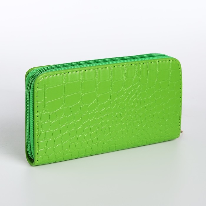 Кошелёк женский на молнии, цвет зелёный Кошелёк женский на молнии, цвет зелёный