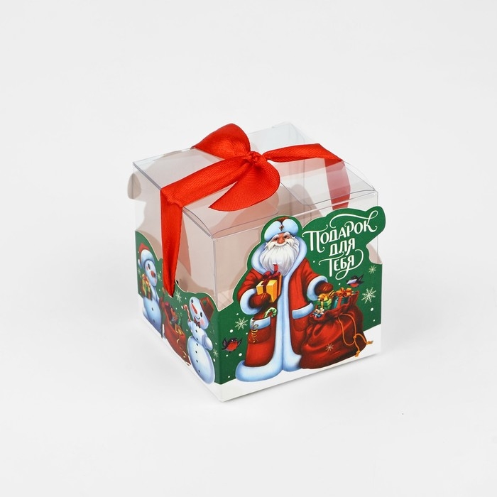 Коробка подарочная новогодняя складная «Дед Мороз», 7 х 7 х 7 см, Новый год Коробка подарочная новогодняя складная «Дед Мороз», 7 х 7 х 7 см, Новый год