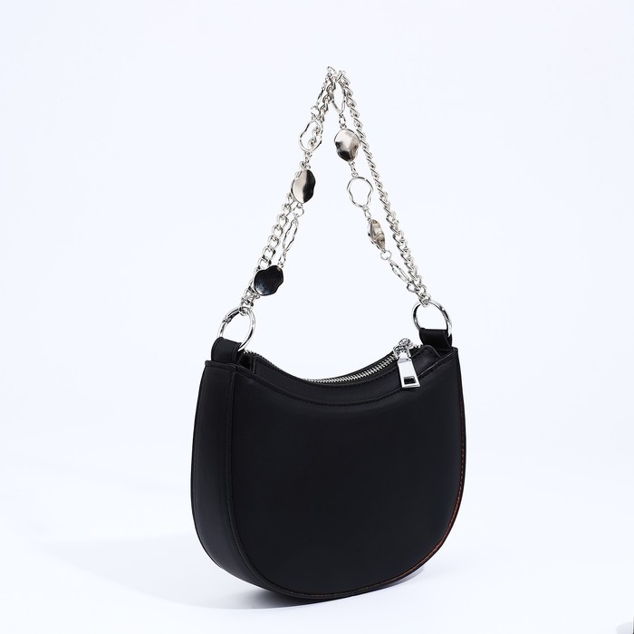 Сумка-багет на молнии, цвет чёрный Сумка-багет на молнии, цвет чёрный