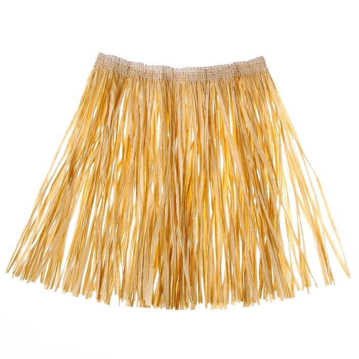 Гавайская юбка, 40 см, цвет бежевый Гавайская юбка, 40 см, цвет бежевый