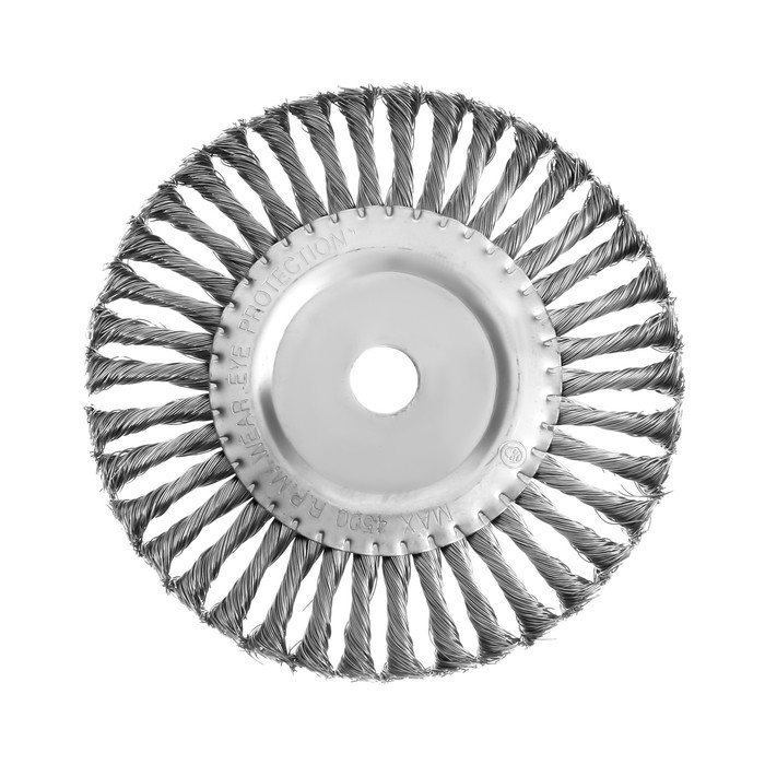 Щетка металлическая для УШМ ТУНДРА, крученая проволока, плоская, посадка 22 мм, 200 мм Щетка металлическая для УШМ ТУНДРА, крученая проволока, плоская, посадка 22 мм, 200 мм