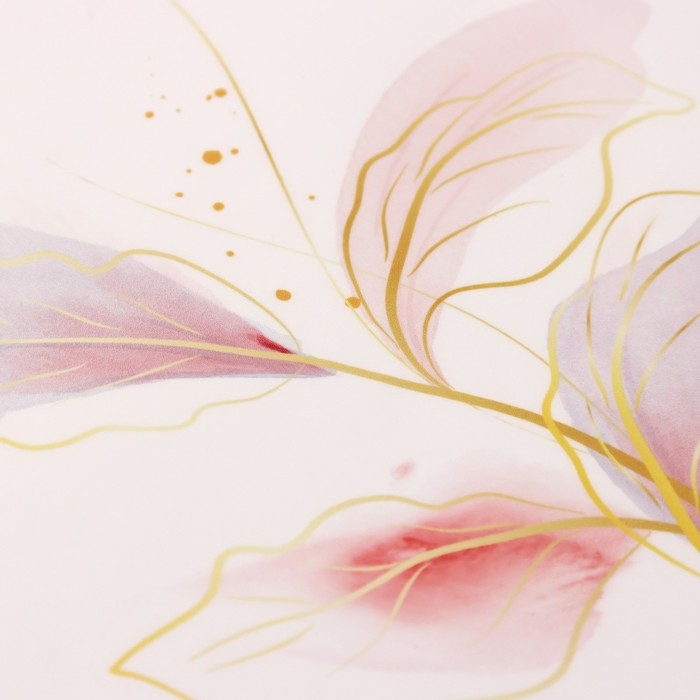 Наклейка пластик интерьерная цветная Наклейка пластик интерьерная цветная "Нежные листья" 20х30 см