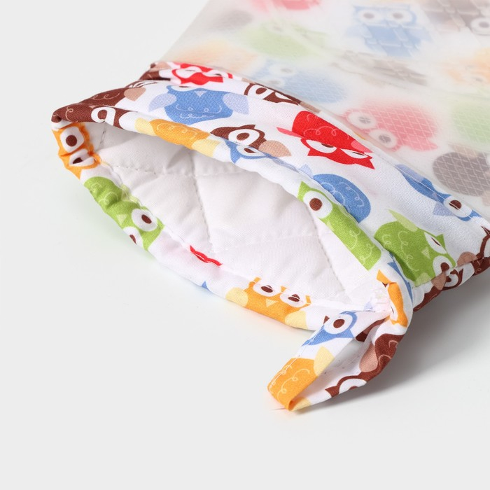 Рукавица для горячего Доляна «Совы», силикон, 28×19 см Рукавица для горячего Доляна «Совы», силикон, 28×19 см