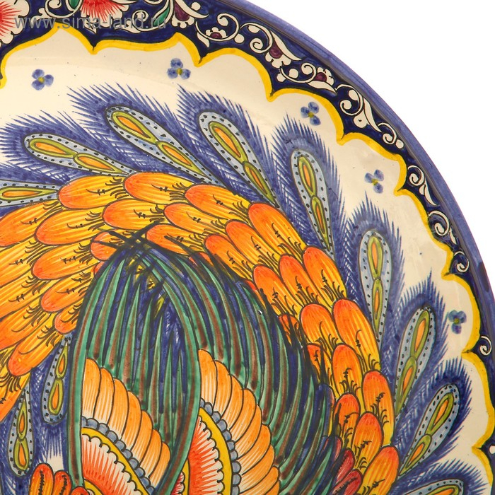 Ляган Риштанская Керамика  Ляган Риштанская Керамика "Жар-птица", 36 см, микс