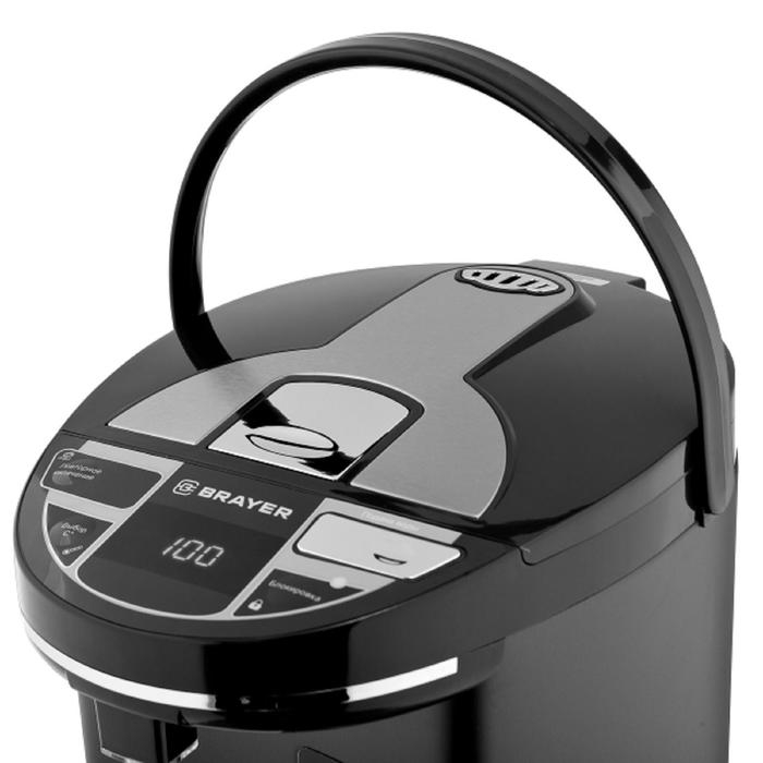 Термопот BRAYER BR1091, 1450 Вт, 5.5 л, регулировка t°, LCD дисплей, чёрный Термопот BRAYER BR1091, 1450 Вт, 5.5 л, регулировка t°, LCD дисплей, чёрный