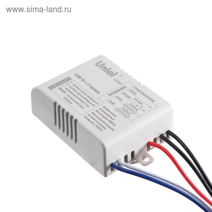 Пульт управления светом Uniel UCH-P005-G2-1000W-30Ml, 2 канала х 1000 Вт, радиус действия 30м Пульт управления светом Uniel UCH-P005-G2-1000W-30Ml, 2 канала х 1000 Вт, радиус действия 30м