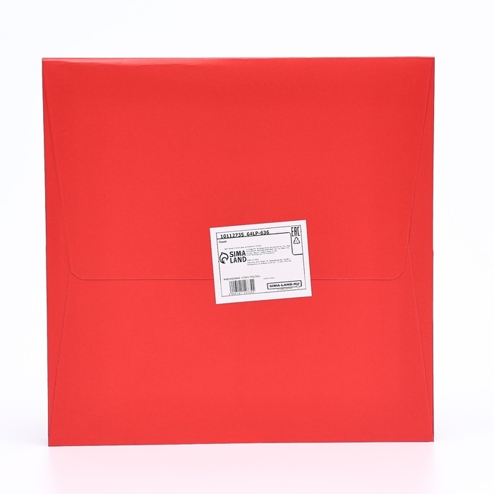 Пакет под торт 20 х 20 х 20 см, красный Пакет под торт 20 х 20 х 20 см, красный