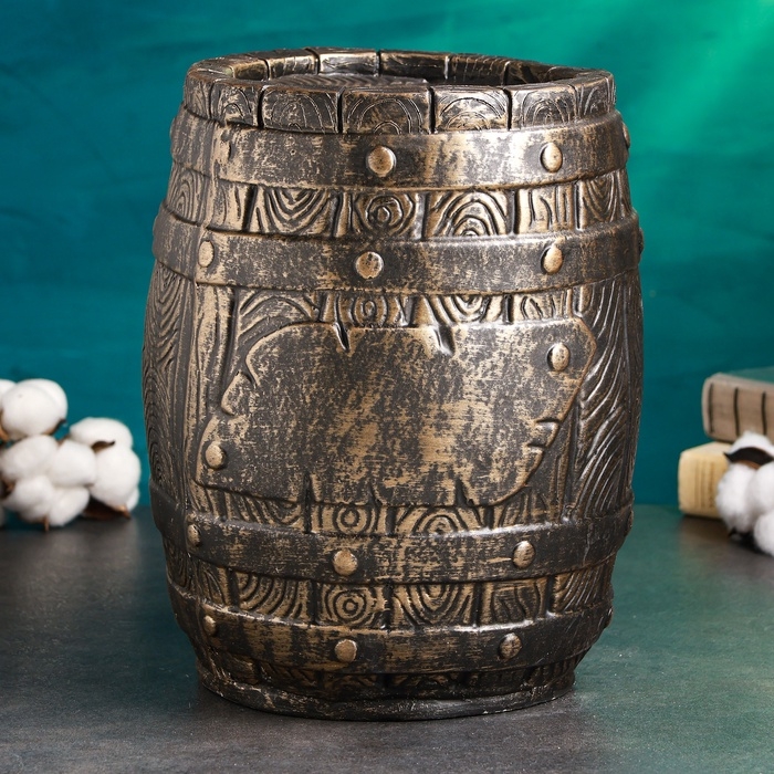 Копилка Копилка "Бочка" 21х21х30см, бронза