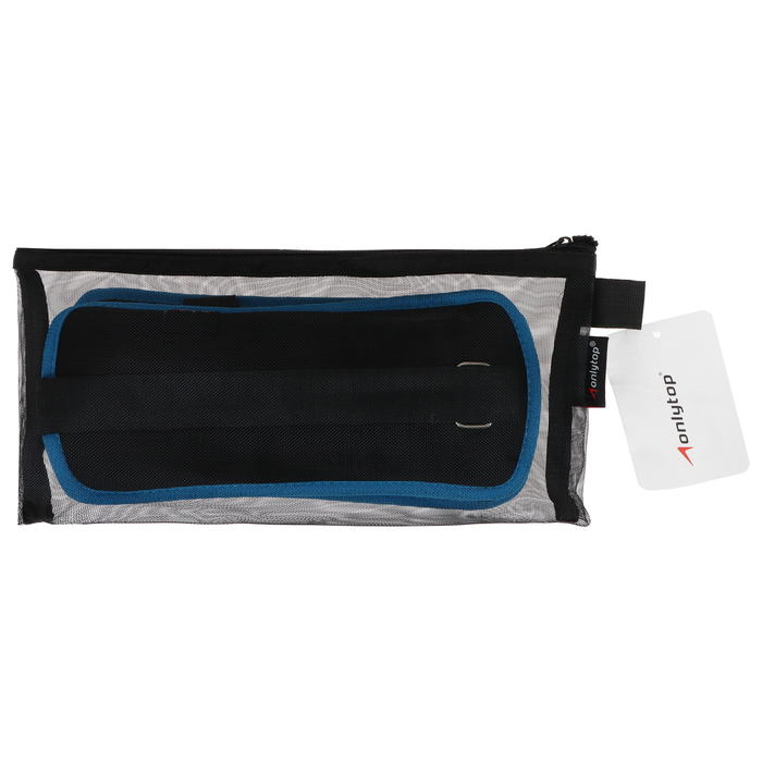 Утяжелители неопреновые ONLYTOP, 2 шт. х 0,5 кг, цвет чёрный/голубой Утяжелители неопреновые ONLYTOP, 2 шт. х 0,5 кг, цвет чёрный/голубой