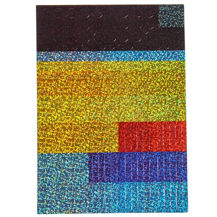 Аппликация форменными стикерами "Синий трактор", набор для творчества, стикерная мозаика