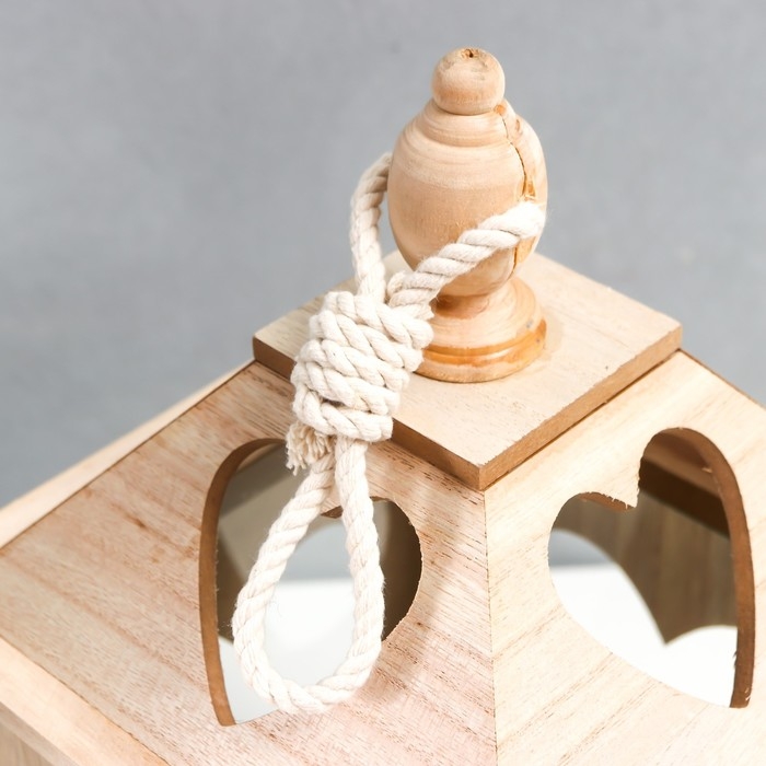 Подсвечник дерево Подсвечник дерево "Фонарь домик с сердцами" набор 2 шт 28х14,5х14,5; 38х19,5х19,5 см