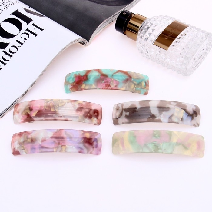 Заколка-автомат для волос Заколка-автомат для волос "Янтарная" 9 см, микс