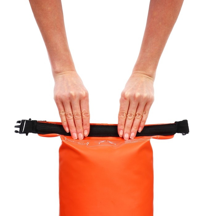 Гермомешок YUGANA, ПВХ, водонепроницаемый 30 литров, два ремня, оранжевый