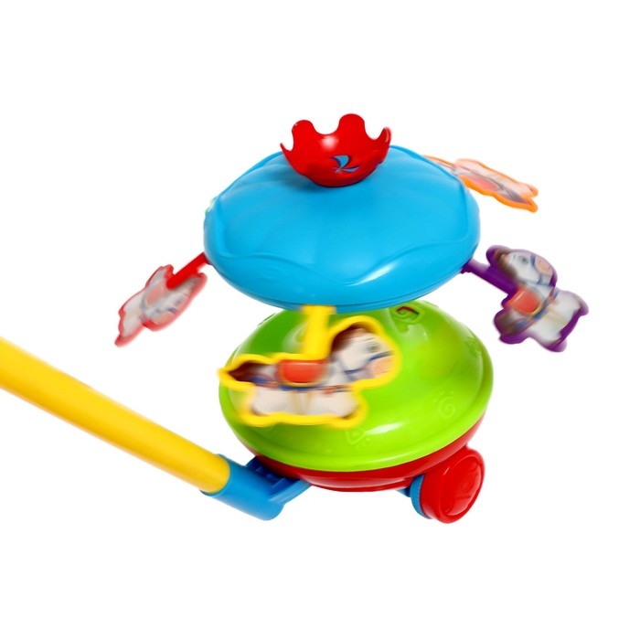 Каталка на палочке «Звонкая карусель», крутится, звенит Каталка на палочке «Звонкая карусель», крутится, звенит