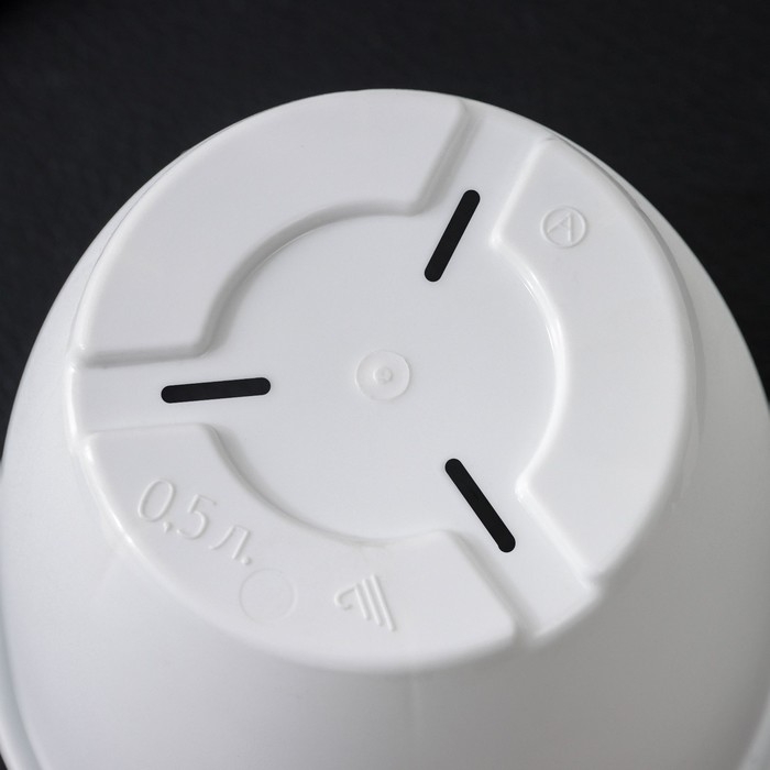 Горшок для цветов с поддоном «Афина», 500 мл, пластиковый, цвет белый