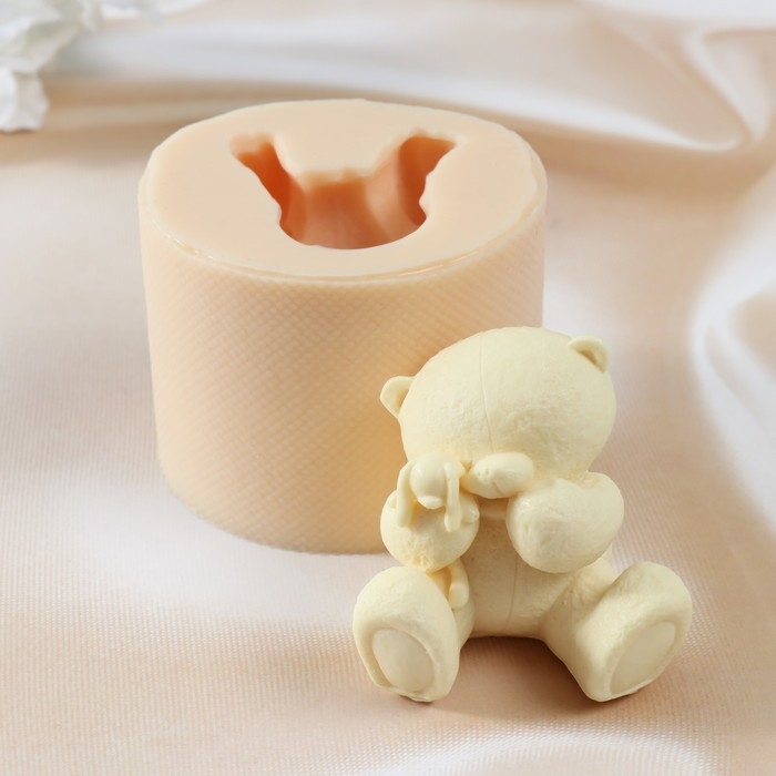 Молд силиконовый Молд силиконовый "Мишка с зайцем" Силикон 5,8х7х6,5 см