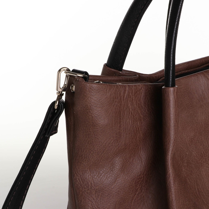 Сумка женская, средний размер, цвет коричневый