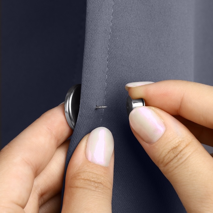 Подхват для штор «Магнитная кнопка», на прокол, d=2 см, 2 шт Подхват для штор «Магнитная кнопка», на прокол, d=2 см, 2 шт