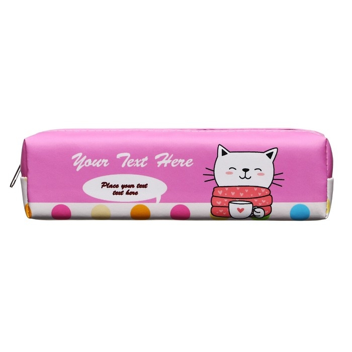 Пенал школьный Пенал школьный "Зверюшка", на молнии, розовый