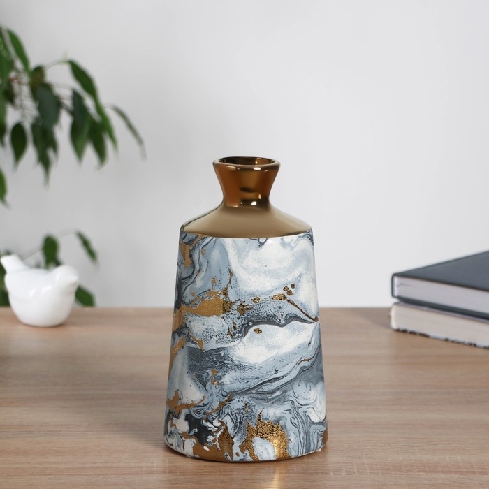 Ваза керамика настольная Ваза керамика настольная "Джерваз" бутыль, 20 см, серый