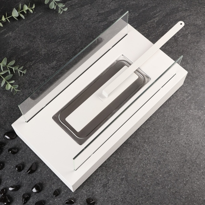 Биокамин настольный 35х18х15см, белый Биокамин настольный 35х18х15см, белый