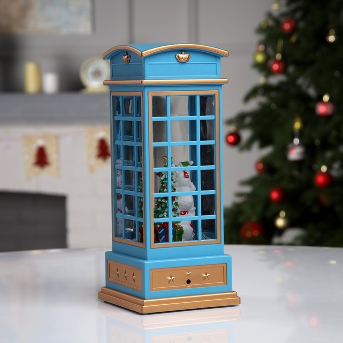 Светодиодная фигура «Снеговик в телефонной будке» 10.5 × 25 × 10.5 см, пластик, батарейки ААх3 (не в комплекте), USB, свечение тёплое белое Светодиодная фигура «Снеговик в телефонной будке» 10.5 × 25 × 10.5 см, пластик, батарейки ААх3 (не в комплекте), USB, свечение тёплое белое